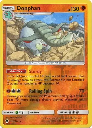 Lost Thunder Donphan #112/214 reverse holo